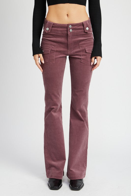 Low Rise Pants w/ Bell Bottoms