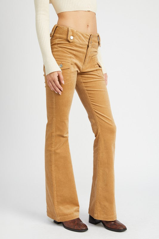 Low Rise Pants w/ Bell Bottoms